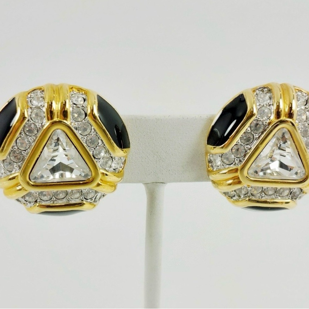 Rare Vintage S.A.L. Swarovski Clip-On Earrings – 1970s 1980s